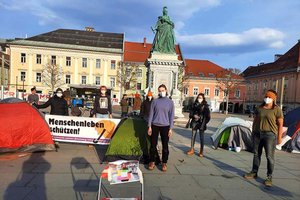 Kommendes Wochenende: Urban Art Wochenende und Zeltlager für Moria am Neuen Platz. Foto: Mein Klagenfurt