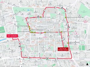 Fahrraddemo führt durch die Klagenfurter Innenstadt