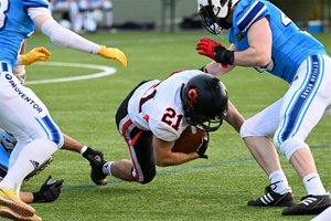 Carinthian Lions feiern ersten Saisonsieg gegen Tabellenführer Rangers Mödling. Foto: Carinthian Lions
