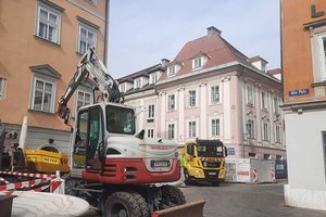Sonntagsarbeiten im Bereich Goessgasse / Herrengasse. Foto: Mein Klagenfurt