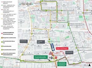 Baustelle: Einbahnregelung in der St. Ruprechterstraße. Grafik: STW