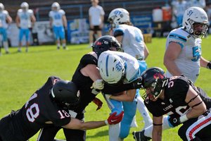 Overtime-Krimi: Carinthian Lions unterliegen Styrian Bears mit 21:27. Foto: Dominik Erian