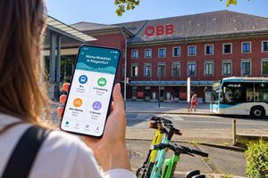 Klagenfurt plant eine App für Bus, E-Carsharing, Bikes und E-Scooter. Foto: Mein Klagenfurt/KI-unterstützt
