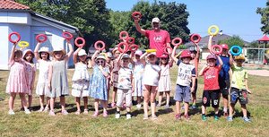 Leichtathletikschnuppern im Gemeindekindergarten Ebenthal. Foto: Ines Mostetschnig