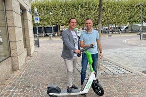 Verkehrsausschuss-Obmann Gemeinderat Christian Glück und Maximilan Rakuscha, Gemeinderat und im Ausschuss für Bürgerbeteiligungen. Foto: Vouk