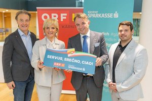 „Servus, Srecno, Ciao“: Kärntner Sparkasse und ORF führen Kooperation weiter. Foto: Nico Zangerle, Kärntner Sparkasse