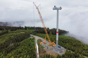 Heute wurde erstes Windrad des ersten Windparks in Kärnten errichtet. Foto: Imre Antal