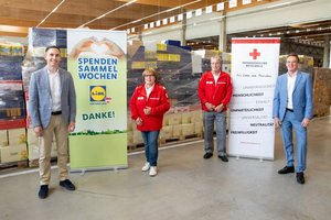 Menschen in Not: Lidl spendet 22 Paletten für das Österreichische Rote Kreuz. Foto: Lidl Österreich