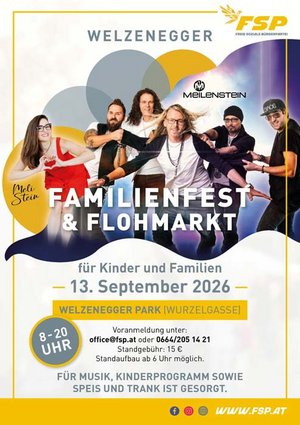 Die FSP lädt zum Familienfest mit Flohmarkt in den Welzenegger Park