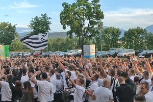 Fans von Sturm Graz beim Einlass ins Wörthersee Stadion. Foto: Mein Klagenfurt/Archiv