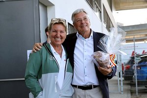 Sportmedizinerin Christiane Loinig-Velik und LH Peter Kaiser. Foto: LPD Kärnten/Kuess