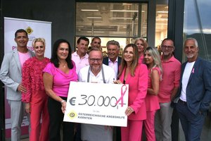 30.000 Euro für die Pink-Ribbon-Aktion: Charity-Dinner mit Herz am Wörthersee. Foto: Privat