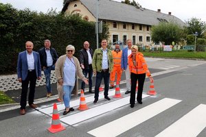 Neuer Schutzweg in der Auer-von-Welsbach-Straße. Foto: StadtKommunikation/Hannes Krainz