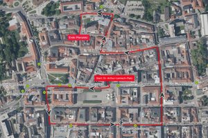 Die Demo-Route durch Klagenfurt am 13. Juni