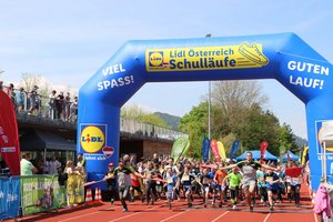Erfolg für Lidl Österreich Schulläufe in Klagenfurt. Über 900 Teilnehmer:innen waren dabei. Foto: Lidl Österreich
