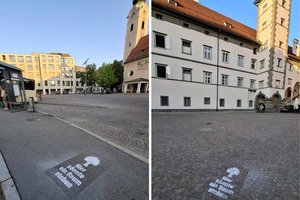 Greenpeace kreidet fehlendes Grün in Klagenfurt an. Foto: Greenpeace