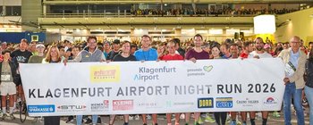 Neuer Rekord beim Airport Night Run: 1.600 Läufer eroberten den Flughafen Klagenfurt. Foto: Klagenfurt Airport/Christian Winkler