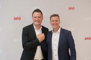 Landesparteichef Daniel Fellner präsentierte in Klagenfurt die Neuausrichtung der SPÖ Kärnten und stellte David Pototschnig als neuen Landesgeschäftsführer vor. Foto: SPÖ Kärnten