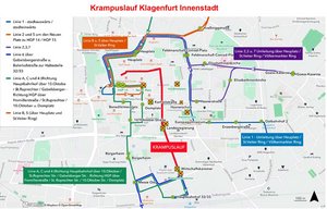 Krampusumzug in der Klagenfurter Innenstadt 