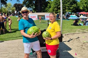 Die geernteten Wassermelonen im Parkbad Krumpendorf: Foto: Wasserrettung Krumpendorf