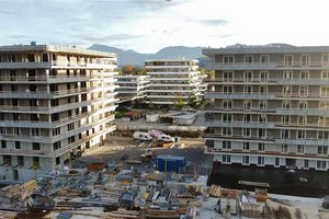 Seenah Wohnen III. Blick Richtung Süden. Foto: Riedergarten