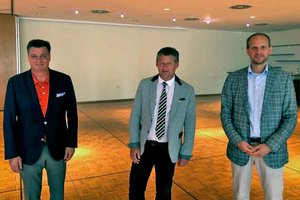 Eigentümervertreter Präsident Jürgen Mandl, Bürgermeister Christian Scheider und K-BV Vorstand Martin Payer. Foto: Kärntner Messen