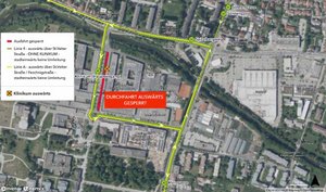 KMG Busumleitung aufgrund von Bauarbeiten im Klinikum