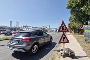 Verkehrszeichen am Südring weisen auf die Baustelle hin. Foto: Mein Klagenfurt