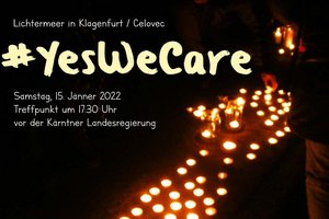 Am 15. Jänner: #YesWeCare Lichtermeer in Klagenfurt - in aller Stille