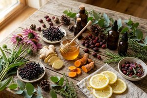 Natürliche Unterstützung für das Immunsystem: Hochwertige Naturprodukte im Fokus. Foto: Nano Banana 2