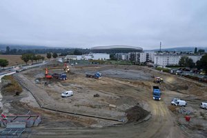 In Summe werden rund 30.000 Kubikmeter Aushubmaterial abtransportiert. Foto: Michael Stabentheiner