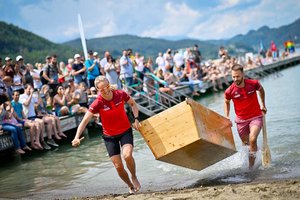Kommenden Samstag: STW-Familienfest mit Sautrog-Rennen im Strandbad Klagenfurt. Foto: Helge Bauer