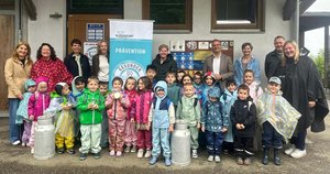 Die Kinder des städtischen Kindergarten Fischl waren in der HBLA Pitzelstätten zu Besuch. Foto: Büro StR. Petritz