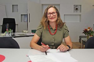 Stadtplanungsreferentin Stadträtin DI Constance Mochar stellt künftige Ziele einer nachhaltigen Stadtentwicklung vor. Foto: StadtKommunikation / Wedenig