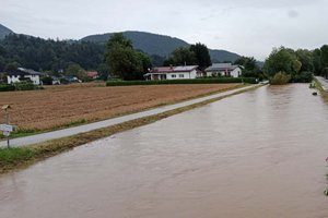 Glan-Hochwasser und Rückhaltebecken waren heute Thema im Krisenstab. Foto: FF Maria Saal