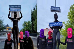 Guerilla Grrlz Carinthia: Es ist Zeit, die Namen von Frauen wie Maria Stromberger und Helene Serfecz auf Straßenschilder zu bringen. Sichtbar, würdig, unvergesslich! Foto: zVg