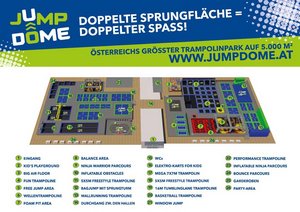 Mehr als verdoppelt: JUMP DOME Klagenfurt ab Juli größter Trampolinpark Österreichs. Foto: JUMP DOME