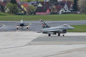Eurofighter zum vierten Mal am Flughafen Klagenfurt stationiert. Foto: WOERTZ