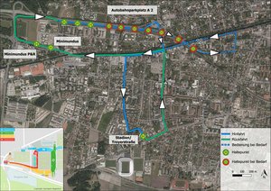 Route Klagenfurter Stadionshuttle