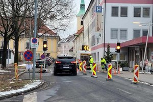 Neue Ampel vor dem Elisabethinen-Krankenhaus. Foto: Mein Klagenfurt