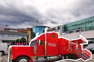 Coca-Cola Truck kommt am Mittwoch zum Südpark. Foto: Mein Klagenfurt/Coca Cola