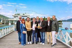 Die Stadtrichter zu Klagenfurt mit Ulrike und Anton Nowak, Daniel Dörfler von der Wörthersee Schifffahrt, Wolfgang Repitsch (Hantermann Österreich) und Franz Unteregger (Villa Lido). Foto: DerHandler