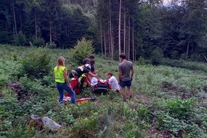 Schwer verletzt: Klagenfurterin stürzte mit Mountainbike über Böschung. Foto: Bergrettung Klagenfurt