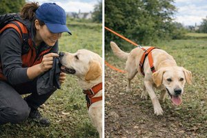 Seminar im Rosental: Mit dem Vierbeiner auf der Geruchsspur. Foto: ThT
