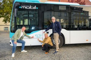 Der Lindwurm fährt jetzt auf Klagenfurter Stadtbussen mit. Foto: StadtKommunikation / Hude
