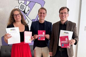 Jugendreferent Vizebürgermeister Ronald Rabitsch und Stadträtin DI Constance Mochar trafen Michael Linder, BA MSc, ÖGB Landesjugendsekretär, zu einem Gespräch rund ums Wohnen. Foto: Büro Vizebürgermeister Rabitsch