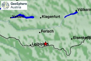 Erdbeben und Nachbeben im Raum Ferlach. Grafik: GeoSphere Austria