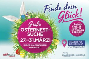 Aufgepasst! Von 27. bis 31. März: Große Osternestsuche in Klagenfurt