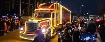 Der Coca-Cola Weihnachtstruck besuchte Klagenfurt