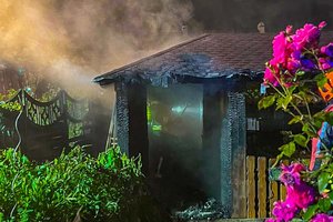 In einer Gartenhütte brach heute Nacht ein Brand aus. Foto: FF Kalvarienberg